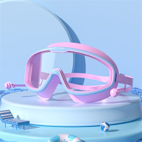 Swim Goggles, Kids Goggles, Large Frame HD Swimming Goggles, Waterproof Eye Protection for Students, Children
