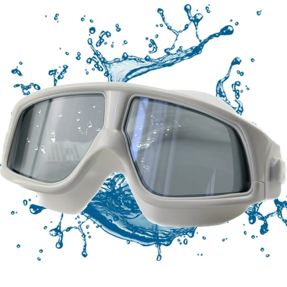 Swim Goggles No Leaking Anti-Fog Pool Goggles Swimming Goggles for Adult Men Women Youth, UV Protection 180° Clear Vision-White