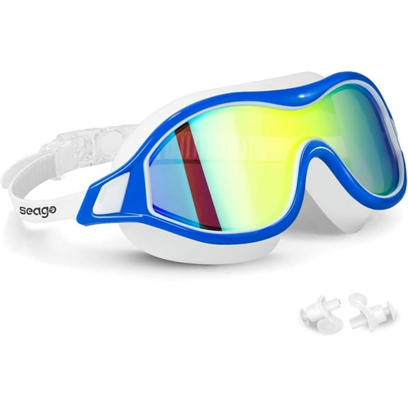 Swim Goggles No Leaking Anti-Fog Pool Goggles Swimming Goggles for Adult Men Women Youth, UV Protection 180° Clear Vision