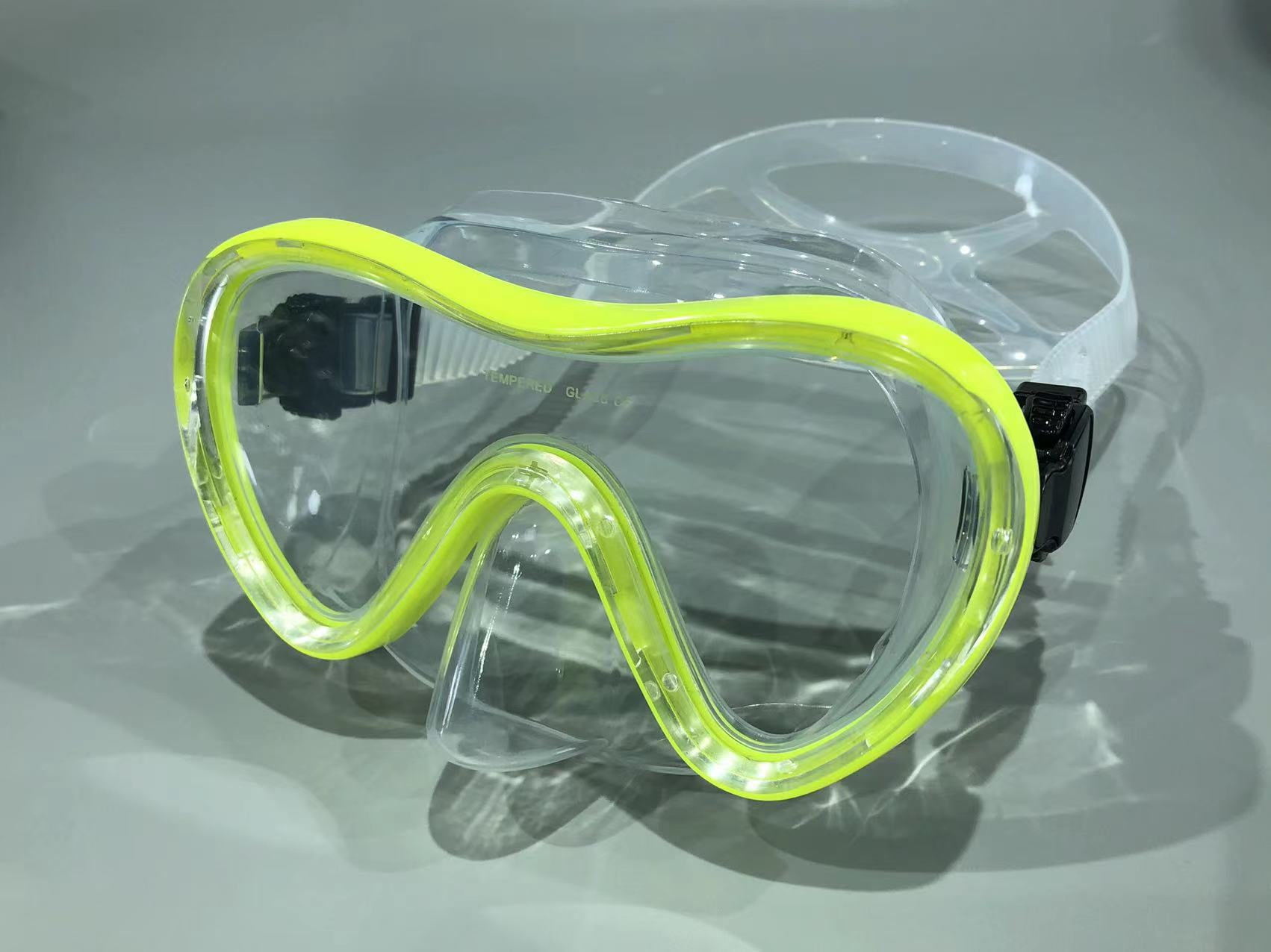 Swim Goggles with Nose Cover Scuba Diving Swim Mask,180° Clear View