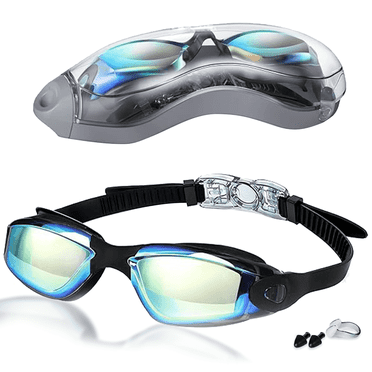 Swim Goggles Professional Anti Fog No Leaking UV Protection Swimming Goggles for Adult Men Women Youth Black