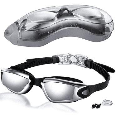 Swim Goggles Professional Anti Fog No Leaking UV Protection Swimming Goggles for Adult Men Women Youth Silver