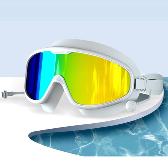 Swim Goggles Wide View Anti-Fog Swimming Goggles,No Leaking Waterproof Safety Glasses,High-Definition UV Protection Pool Goggles