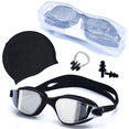 thumbnail image 1 of Swim Goggles and Swim Cap, Anti Fog UV Protection Swimming Goggle No Leaking, with Nose Clip, Ear Plugs, Goggles Case, Suitable for Men, Women, 1 of 8