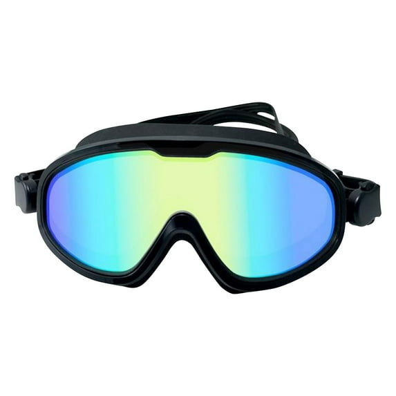 Swim Goggles , Adult Anti- Goggles Big Frame HD And Anti- Goggles, Swim Goggles for Kids 3-6(Black)