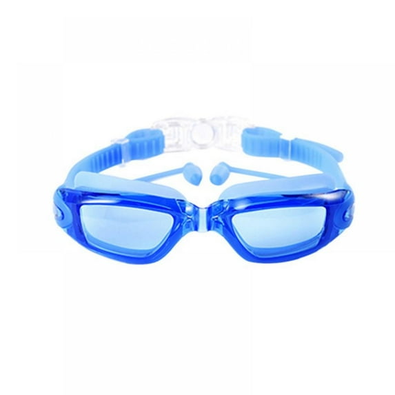 Swim Goggles with Ear Plugs, UV Protection No Leaking Anti Fog Lens Swimming Glasses for Adult Women Men and Youth