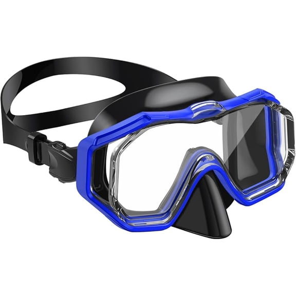 Swim Goggles with Nose Cover,Latest HD 3-Window Wide Vision Lens Snorkel Mask Anti-Fog&Leak for Adults Youth and Kids Swimming Snorkeling Diving