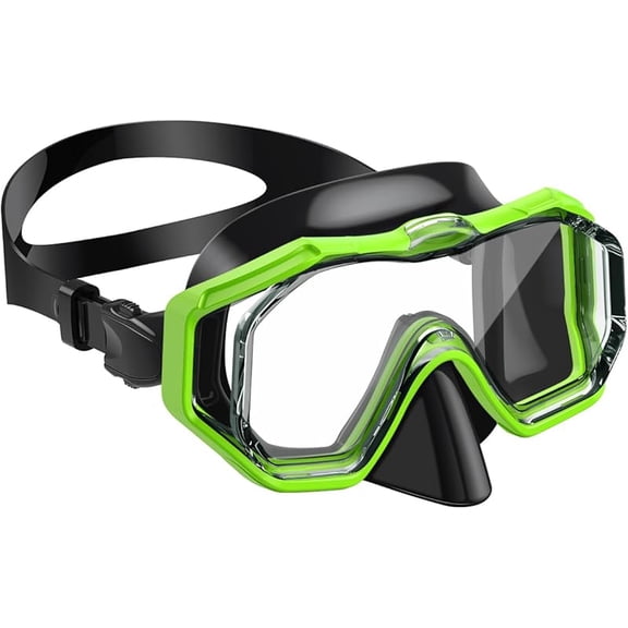 Swim Goggles with Nose Cover,Latest HD 3-Window Wide Vision Lens Snorkel Mask Anti-Fog&Leak for Adults Youth and Kids Swimming Snorkeling Diving