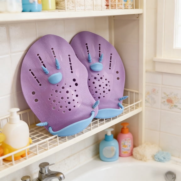 Swim Hand Paddles, Adjustable Elastic Strap Swimming Hand Paddles, Lap Training Hand Fin, Swim Gear for Adults Kids Pool and Swimming Competition