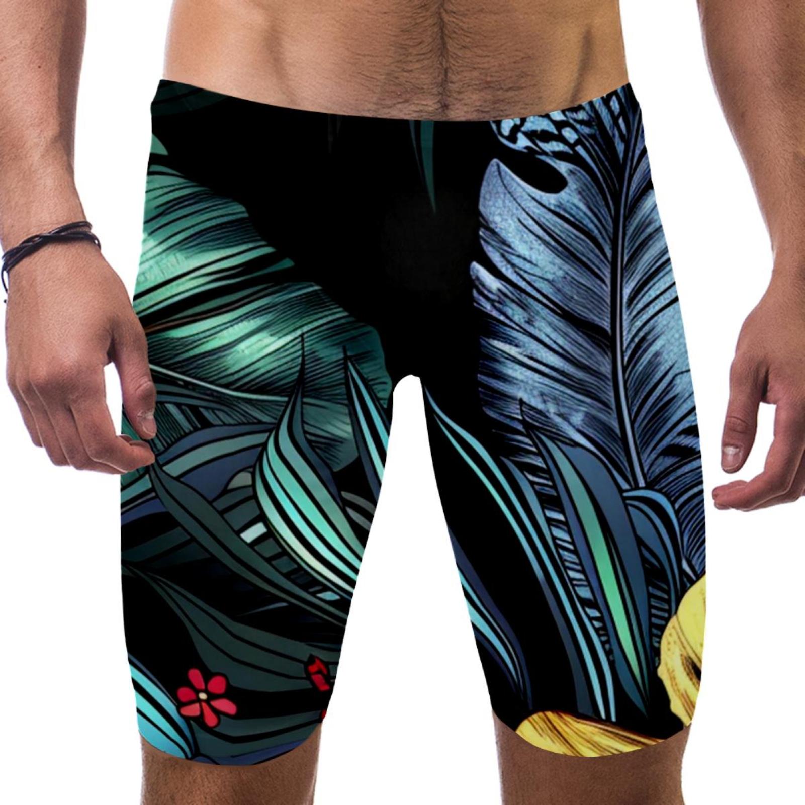 Swim Jammers for Men, Swim Briefs for Men, Modern Abstract Tropical