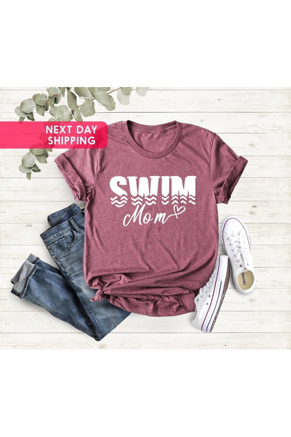 Swim Mom T-Shirt, Mom T-shirt, Family Shirts, Mom Life Tshirt, Mama T-Shirts, Swimmer Mom Shirt, Sports Mom Shirt, Tshirts for Women All Size S-5Xl