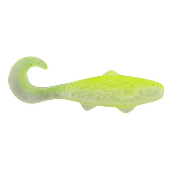 Fish Luck E Swim-N-Minnow, 2.5-in, Chartreuse/Pearl, 8 Pack