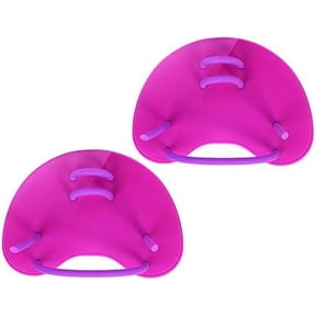 Swim Paddles Adult Kids Hand Paddles for Swimming Training 2pcs Adjustable Professional Swimming Finger Paddles, Pink