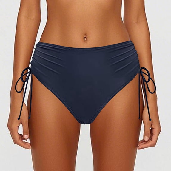 Swim Pants For Women Bikini Full Coverage Navy Midrise Bikini Bottom Beach Swimwear