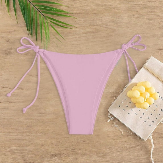 Swim Pants For Women Full Coverage Bikini Bottoms Pink Mid Rise Swim Bottoms Bathing Suit Bottoms