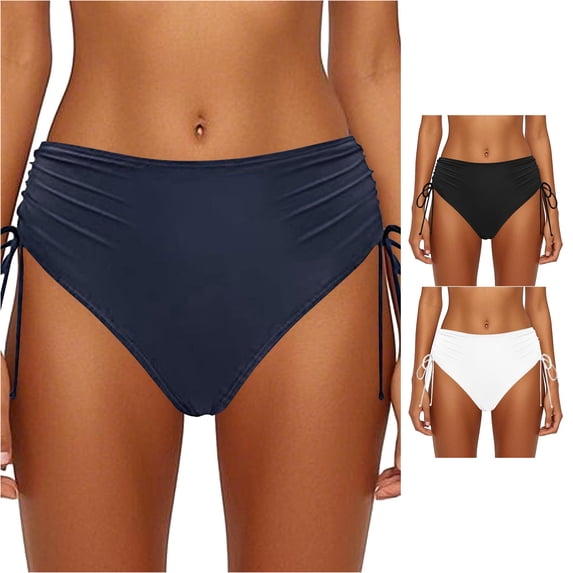 Swim Pants For Women Swimsuit Bottoms Full Coverage Navy Mid Rise Bikini Bottom Swimsuit Bottoms For Women