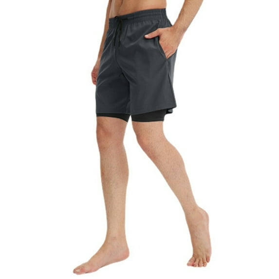 Swim Pants, Mens Swim Shorts Quick Dry Athletic Swimwear Bathing Suit with Liner