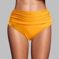 thumbnail image 1 of Swim Pants Women'S High Waist Bikini Swimwear Solid Color Swim Pants For Summer Beach Resort Orange S, 1 of 5