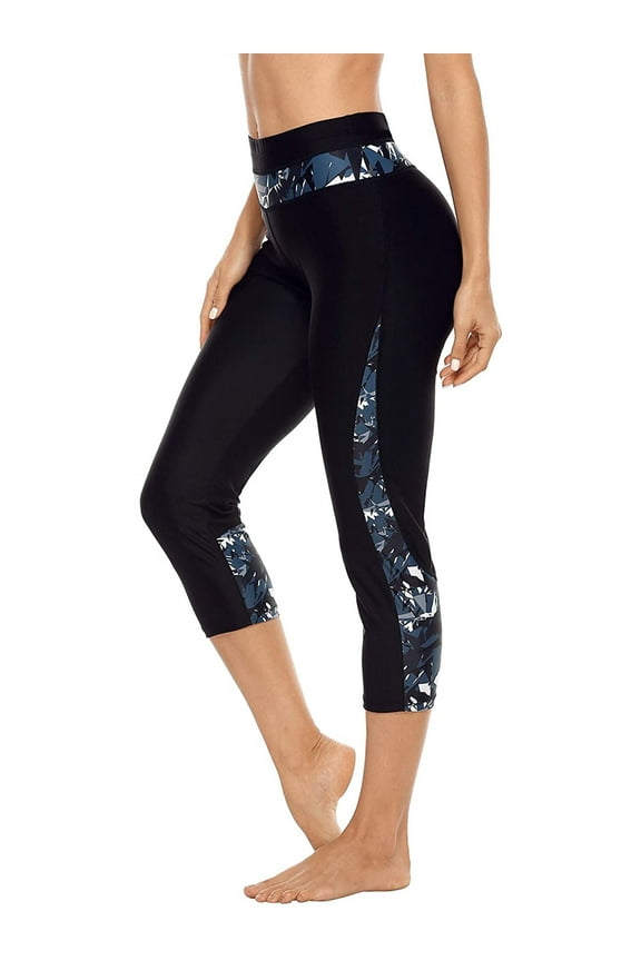 Swim Pants for Women High Waisted Swim Capris Swim Shorts Swimming Leggings