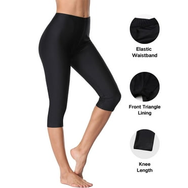 Swim Pants for Women High Waisted Swim Capris Swim Shorts Swimming Leggings