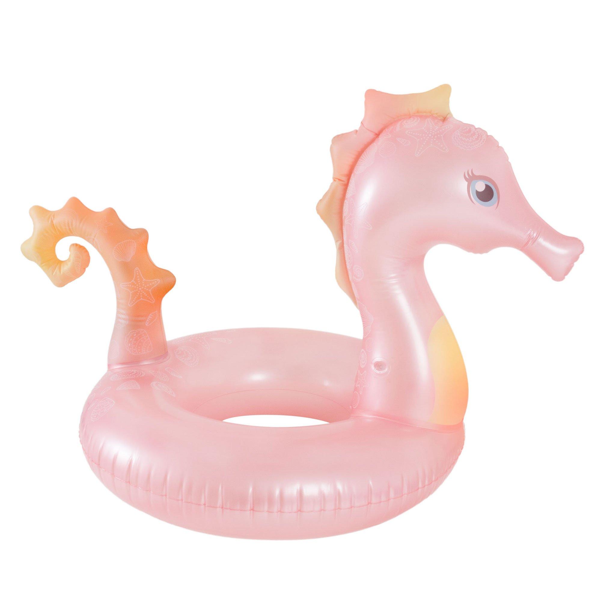 In The Swim Pearlescent Seahorse Inflatable Pool Tube Float – 36