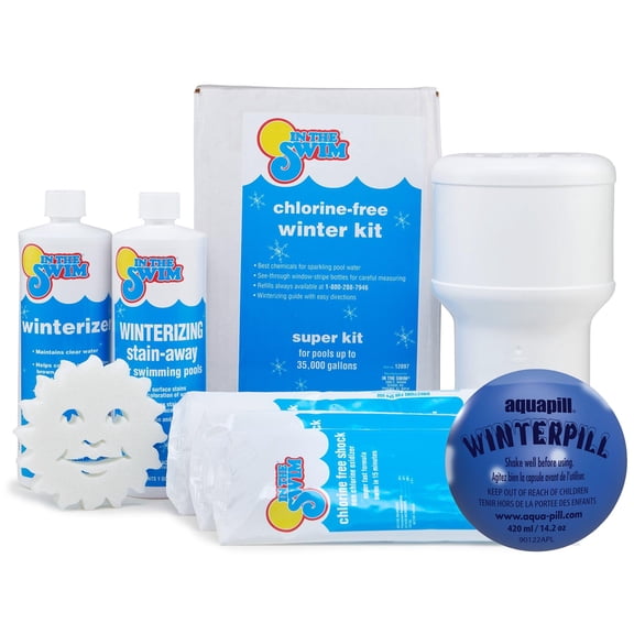 In The Swim Pool Closing Kit and Winter Pill Bundle - Winterizing Chemicals for Above Ground and In-Ground Pools - Up to 35,000 Gallons KWS350001AE_ITS