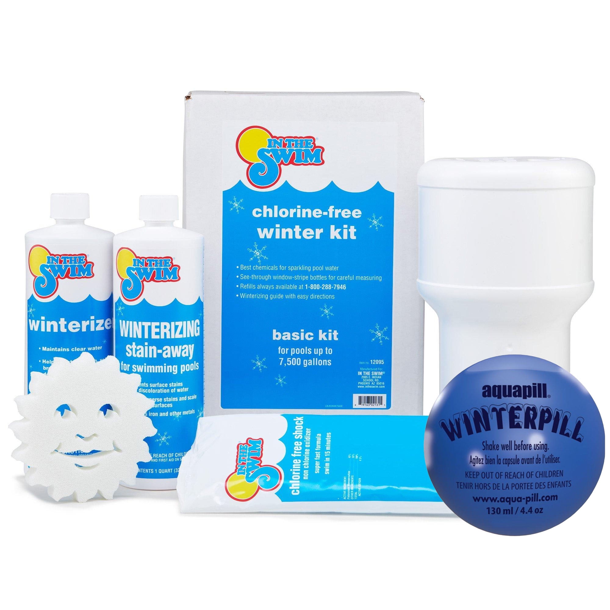 In The Swim Pool Closing Kit and Winter Pill Bundle - Winterizing Chemicals for Above Ground and In-Ground Pools - Up to 7,500 Gallons KWB075001AE_ITS