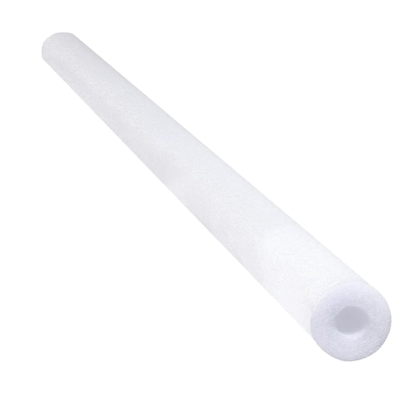 Swim Pool Noodle (Single Unit), White, 59 Inches Long, Soft Hollow Lightweight Buoyancy Bar for Swimming Support and Pool Floating, Easy Grip Surface