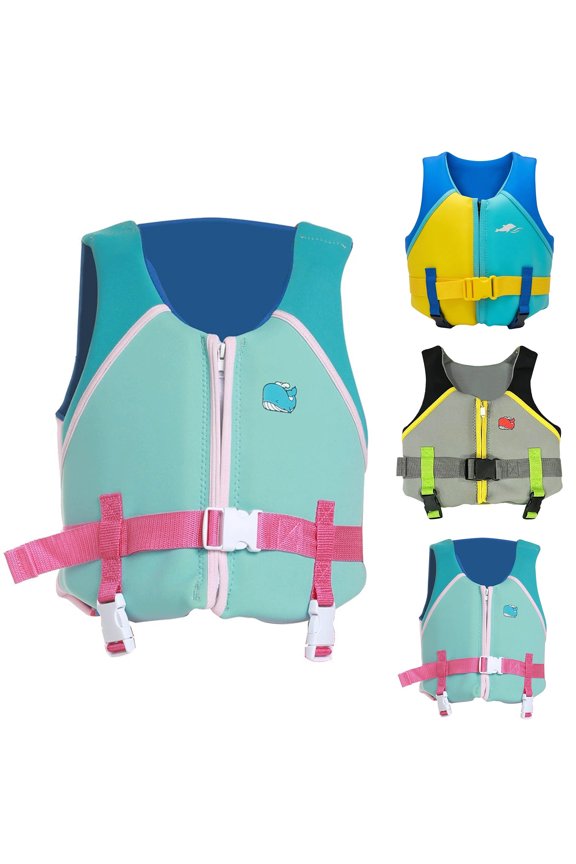 Swim Set for Girls High Buoyancy Swim Vest for Kids Non Inflatable Life Jacket for Swimming Boating and Water