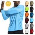 thumbnail image 1 of Swim Shirt Men UPF 50 Long Sleeve Sun Protection Shirts UV Shirts Cooling Shirts for Men Workout Shirts Hiking Athletic Tee Tops T-Shirts Rash Guard High Visibility Shirts for Men, 1 of 6