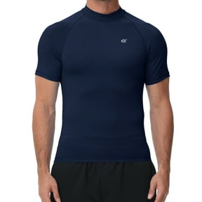 Weilanxin Men's UPF50+ Quick-Dry Rash Guard Shirt Surfing, Running, Water Sports, Reflective Safety Design