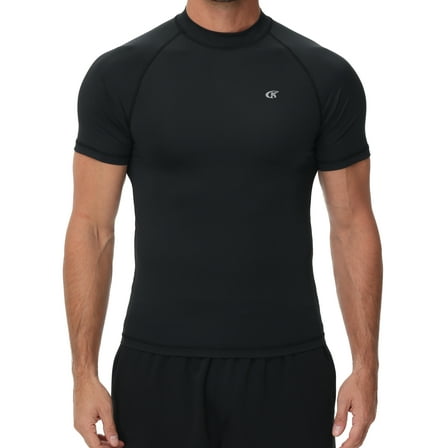 Weilanxin Men's UPF50  Quick-Dry Rash Guard Shirt Surfing, Running, Water Sports, Reflective Safety Design