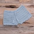 thumbnail image 1 of Swim Shorts For Women Lace Tummy Control High Cut Bathing Suit Comfortable Ruched Scrunch Swimsuit Bottom Light Blue L, 1 of 8