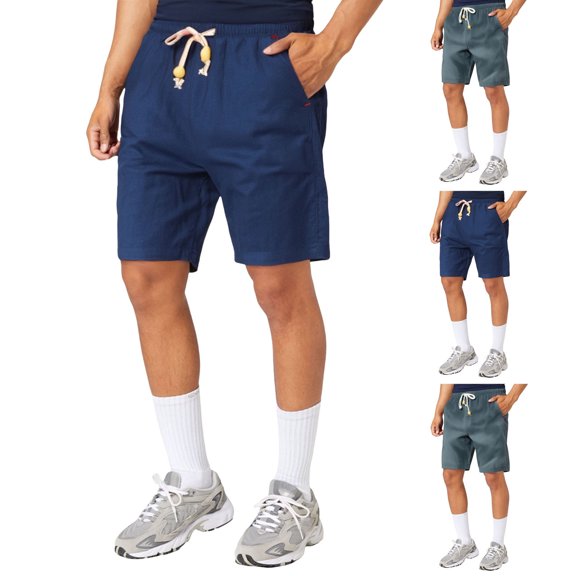 Swim Shorts Men Casual Solid Color Quick Dry Spring Break Swim Trunks with Pockets Stretch Fabric Summer Swimwear