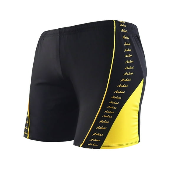 Swim Shorts Men Men's Sport Casual Style Colour Block Holiday Swimming Shorts Mens Slim Swim Trunks No Mesh Liner Mens Xx Short Zipper Pocket Casual Size 50 Bright Board Bathing Yellow L