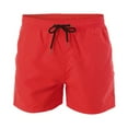 thumbnail image 1 of Swim Shorts Men Sports Net Beach Shorts Quick Dry With Inner Casual Pants Shorts Swimwear Mens Big And Tall Swim Trunks Red XXXL, 1 of 4