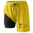 thumbnail image 1 of Swim Shorts Men Swim Trunks with Compresssion Liner Inseam Board Shorts Bathing Suit with Pockets Beach Shorts, 1 of 4