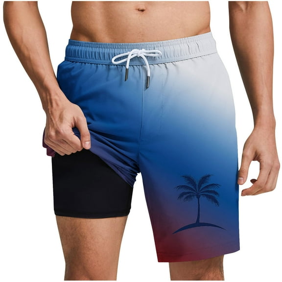 Swim Shorts Qiggri Men Casual Fashion Print Shorts With Pockets Elastic Waist Beach Pants Mens Board Shorts