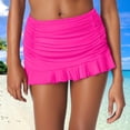 thumbnail image 1 of Swim Shorts Women Full Coverage Bikini Pink Mid Rise Bikini Bottom Womens Swimsuits, 1 of 4