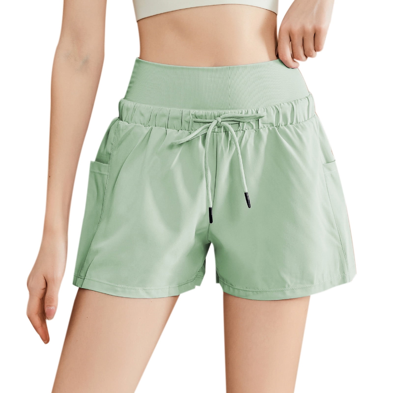 WREESH Womens Two Piece Swimsuit Short Sleeve Crop Top