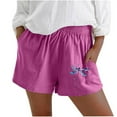 thumbnail image 1 of Swim Shorts Women Sweat Summer Beach Casual Drawstring With Pockets Cargo Gym Bike Pull On Jogger Pink Short Pants Sizes 2XL, 1 of 4
