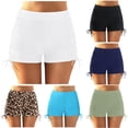 thumbnail image 1 of Swim Shorts Women Swimsuit Bottoms Full Coverage White Midrise Bikini Bottom Bathing Suit Bottoms, 1 of 7