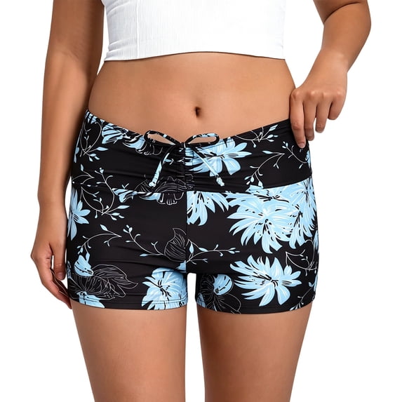 Swim Shorts for Women Bikini Tankini Swimsuit Briefs Shorts Bathing Suit Women Summer Beach Vacation Tops Light Blue S