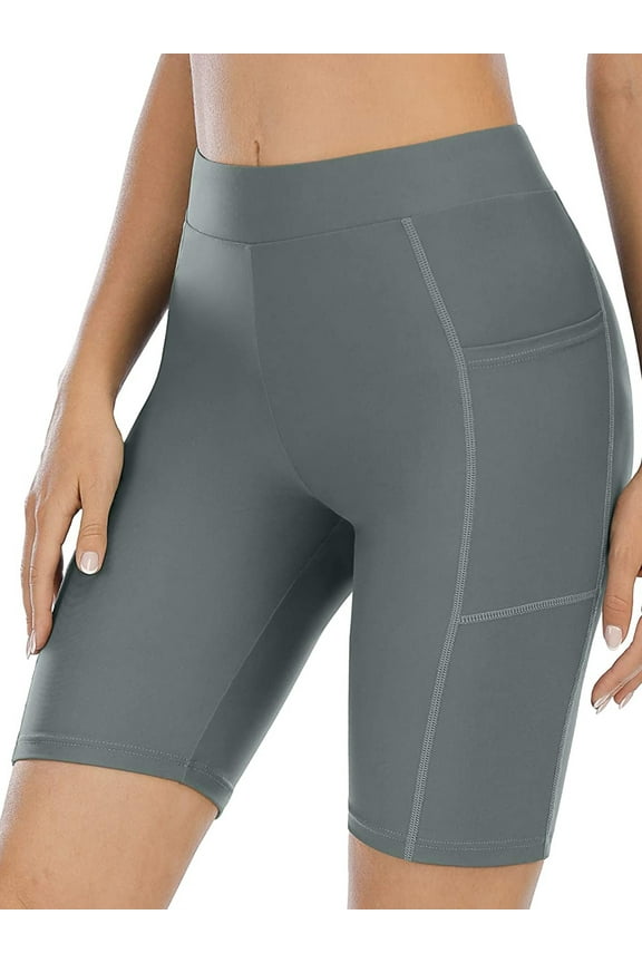 Swim Shorts for Women with Pockets High Waisted Swimsuit Shorts Board Shorts