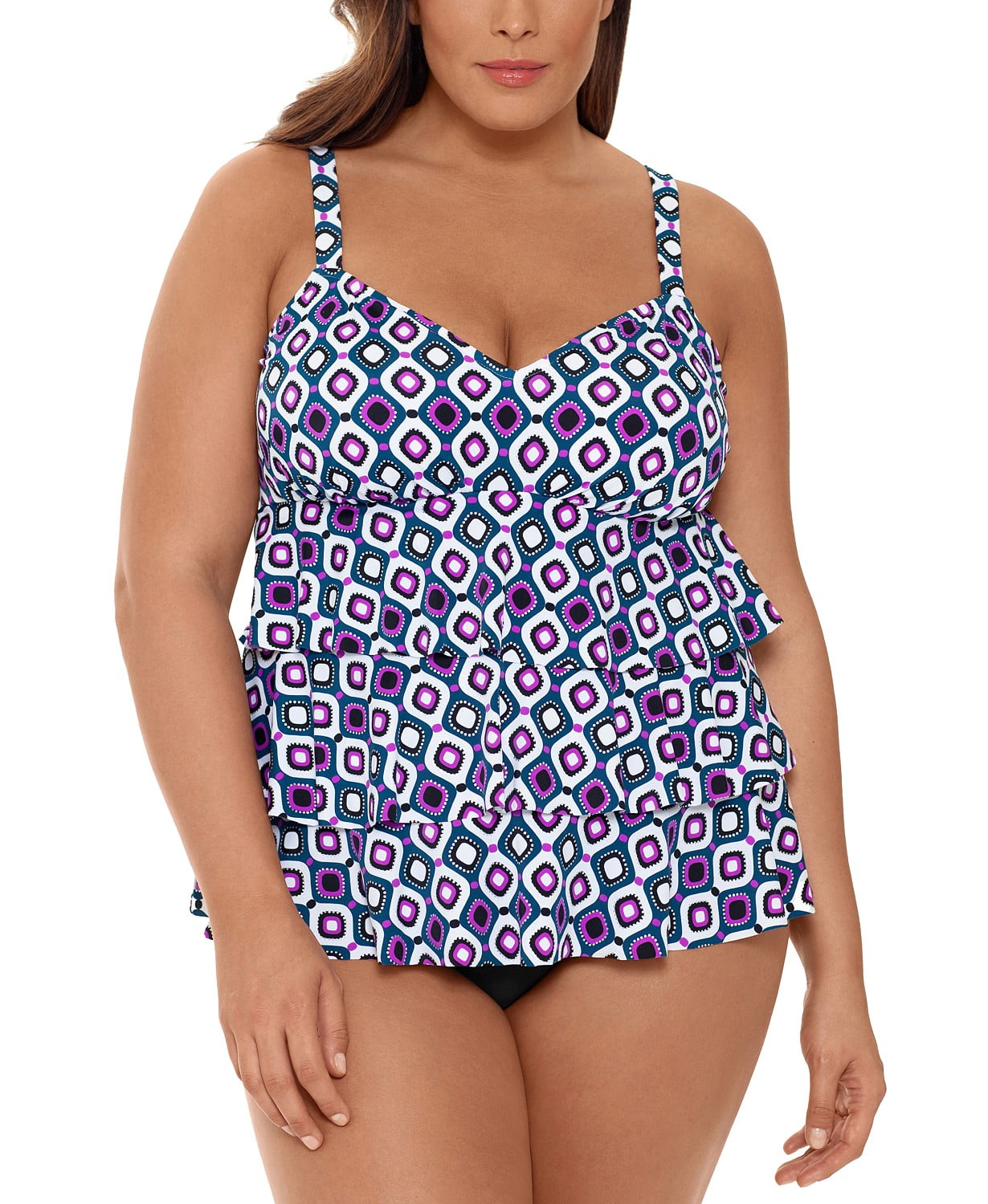 Tiered one cheap piece swimsuit