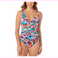 thumbnail image 1 of Swim Solutions Labelle Fleur Allover Slimming One-Piece Swimsuit, Multi, 12, 1 of 2