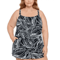 thumbnail image 1 of Swim Solutions ON THE VINE Plus Size Tummy Control Romper, US 24W, 1 of 4