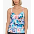 thumbnail image 1 of Swim Solutions Triple Tier Printed Tankini, 1 of 4