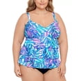 thumbnail image 1 of Swim Solutions Women's Plus Size Tummy Control Fauxkini One-Piece Swimsuit 24W, 1 of 2