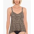 thumbnail image 1 of Swim Solutions Women's Princess SeaHigh Low Tankini Top Swimsuit Black Size 8, 1 of 3